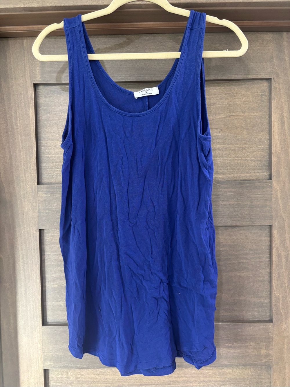 Zenana Outfitters Cobalt Blue Scoop Neck Tank